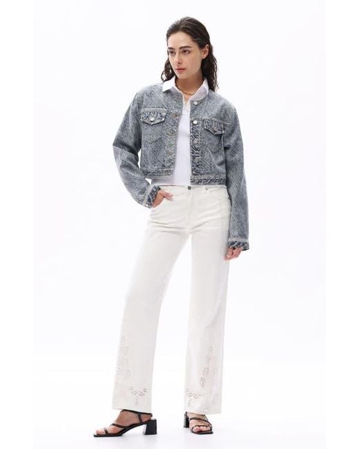 Bayeas Black Print Denim Jacket