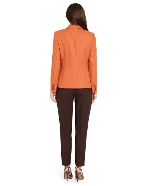 Tahari Orange One-Button Blazer