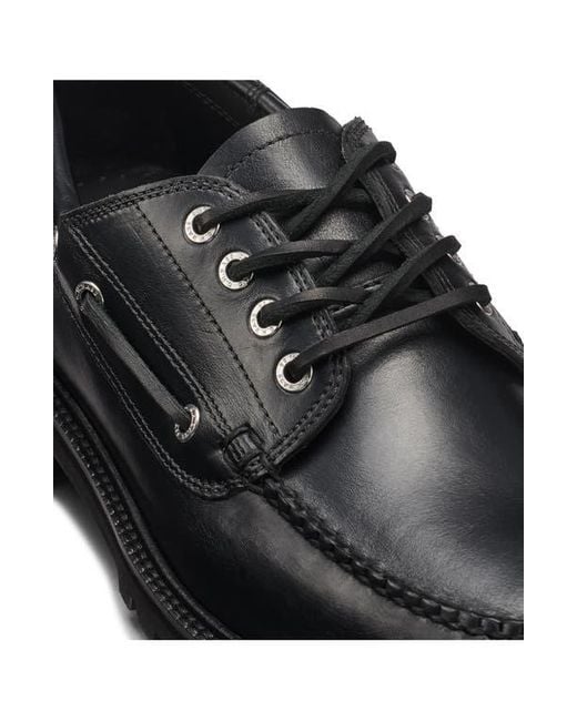 G.H.BASS Black Ranger Camp Moc Toe Loafer for men