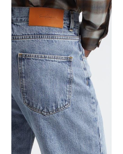 Second Layer Blue Big Papi Slim Straight Leg Jeans for men