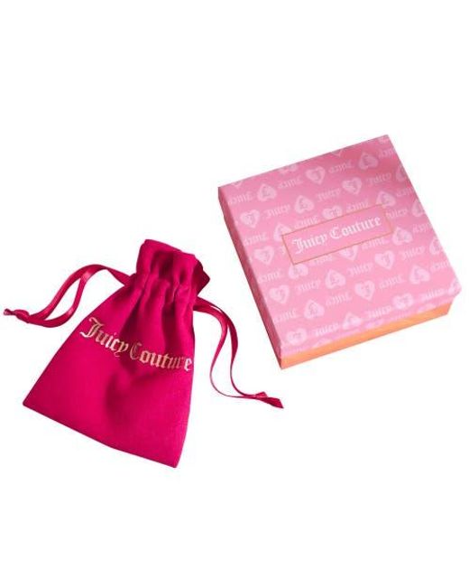 Juicy Couture Metallic Tone Crystal Heart Locket Pendant Necklace