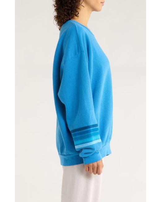 Aviator Nation Blue Rugby Stitch Sweatshirt