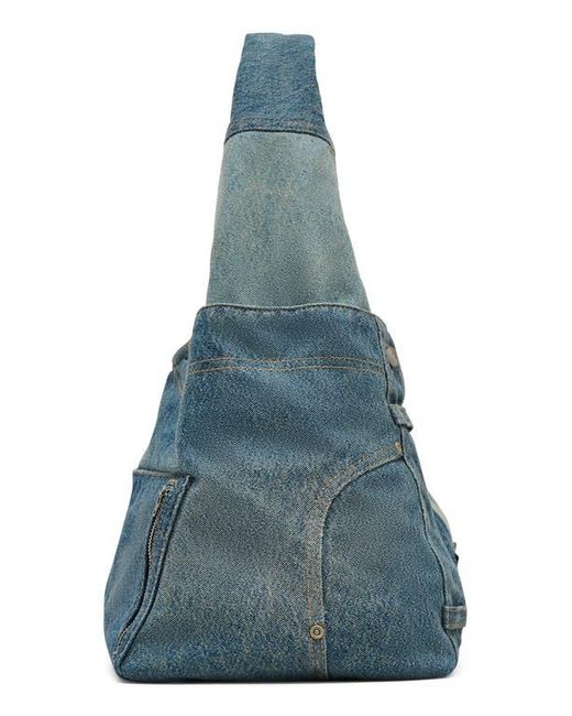 Marc Jacobs Blue The Sack Deconstructed Denim Shoulder Bag