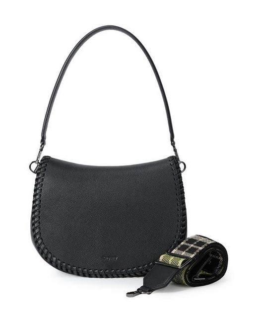 orYANY Black Bentley Leather Saddle Bag