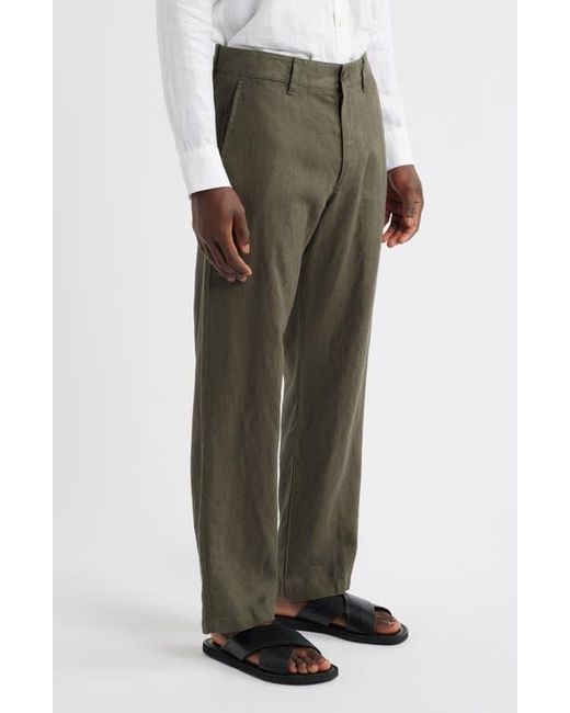 NN07 Gray 1454 Aden Flat Front Linen Chinos for men