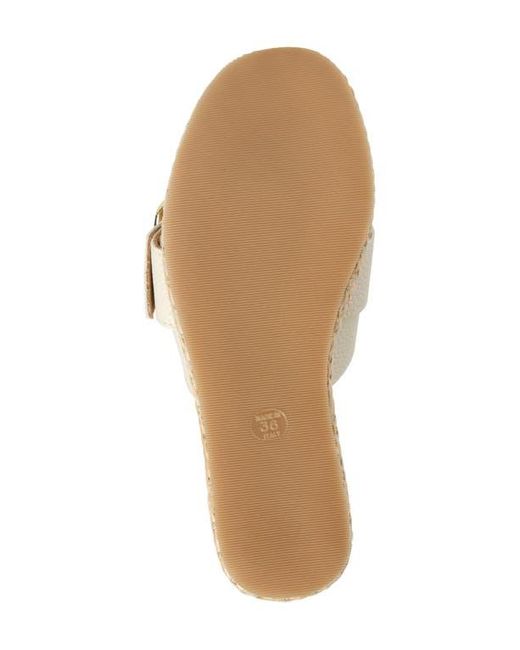 Chocolat Blu Metallic Jana Platform Wedge Slide Sandal