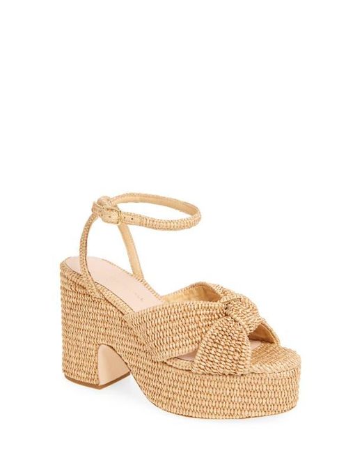Loeffler Randall Metallic Liza Ankle Strap Platform Sandal