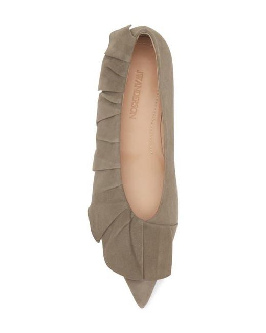 J.W. Anderson Brown Ruffle Ballet Flat