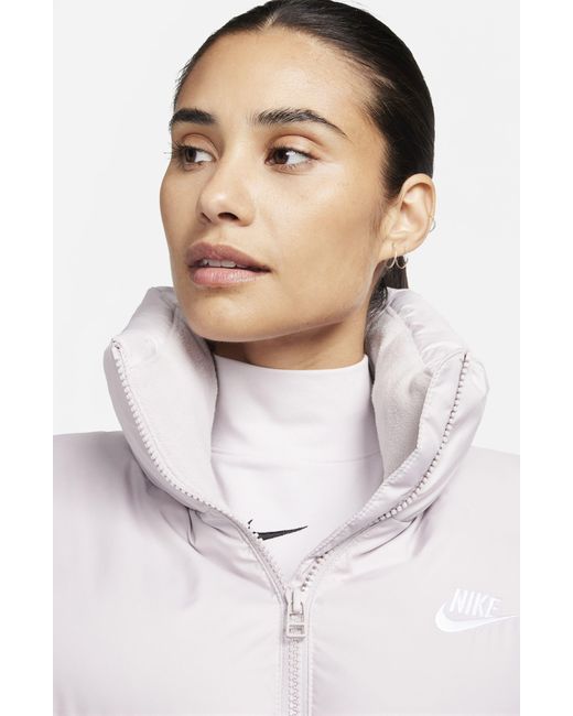 Nike Sportswear Windpuffer Thermafit Long Puffer Vest in White Lyst