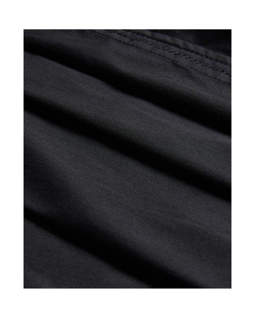 Ted Baker Black Burdur Stitch Detail Puff Sleeve Cotton Blend Top