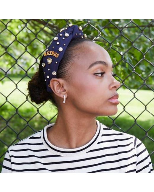 Lele Sadoughi Blue Mlb Houston Astros Embellished Headband