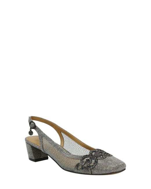 J. Reneé Metallic Faleece Slingback Pump