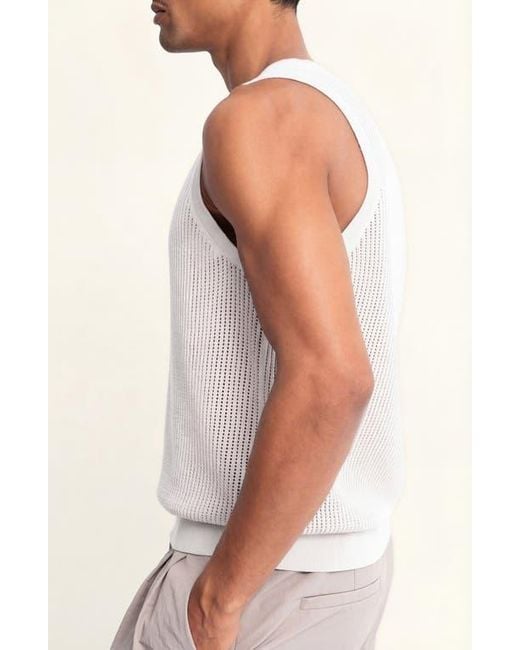 AUTO-REPLY™ White Mesh Tank for men