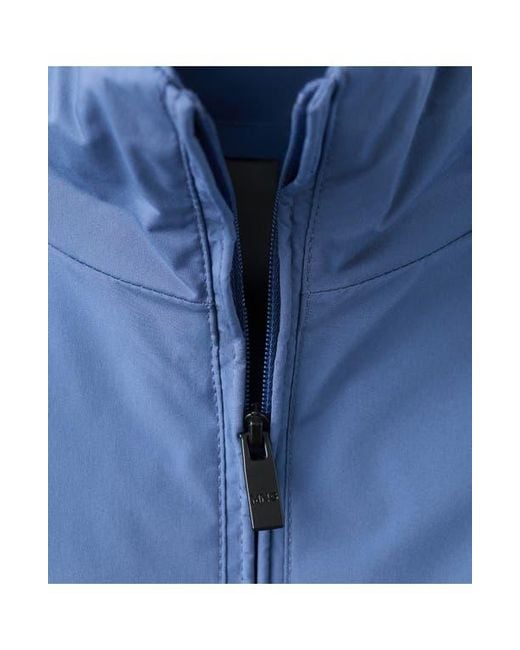 Mango Blue Waterproof Zip Front Jacket for men