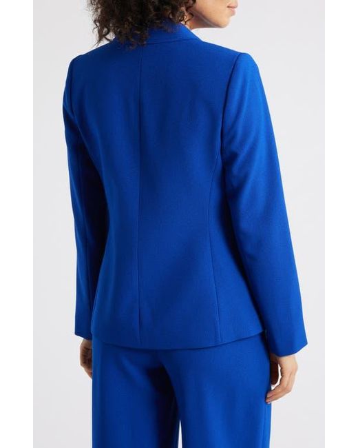 Tahari Blue One-Button Blazer