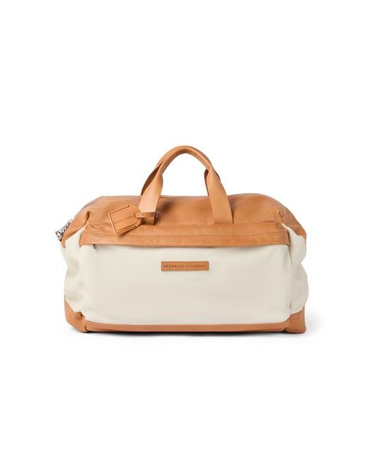 Brunello Cucinelli White Grained Calfskin Active Bag for men