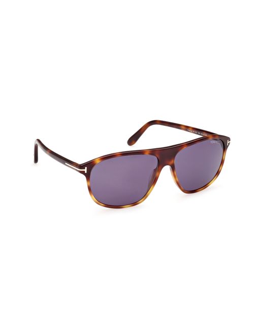 Tom Ford Purple Prescott 60mm Square Sunglasses for men
