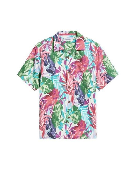 Tommy Bahama Multicolor Fuego Fronds Print Silk Blend Camp Shirt for men