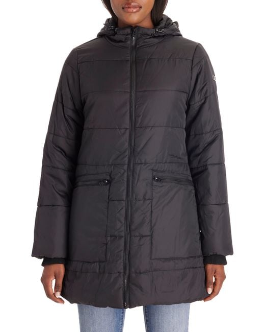 Modern Eternity Maternity Black Modern Eternity 3-In-1 Hybrid Quilted Waterproof Maternity Puffer Coat