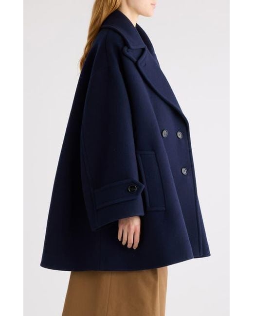 Chloé Blue Iconic Soft Wool Blend Coat