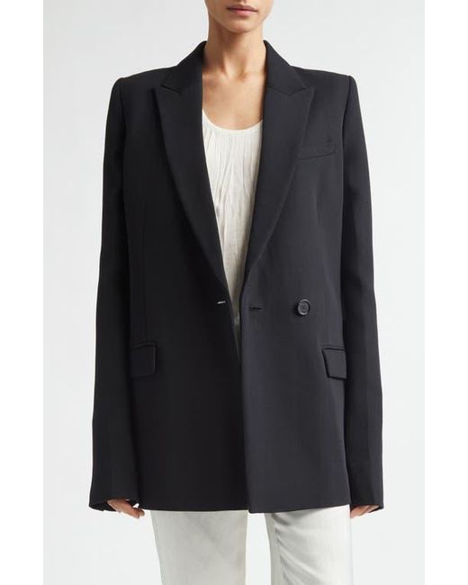 TOTEME Slim Tailored Double Breasted Blazer In Black Lyst TOTEME Slim Tailored Double Breasted Blazer In Black Lyst