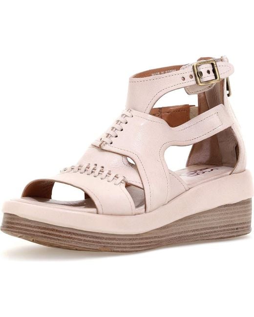 A.s.98 Pink Stanton Wedge Sandal