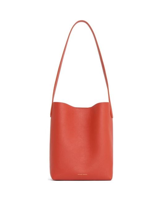 Mansur Gavriel Red Small Everyday Cabas Leather Tote