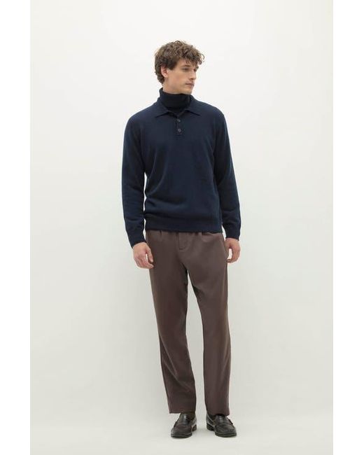 Naked Cashmere Blue Alessandro Cashmere Polo for men