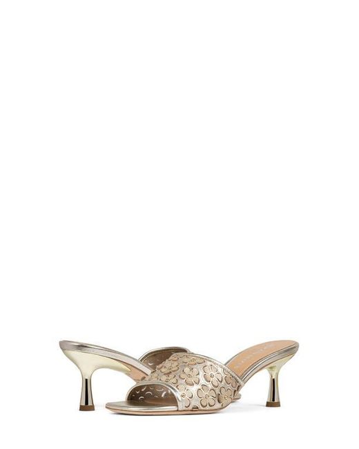 Donald J Pliner White Rikki Kitten Heel Slide Sandal