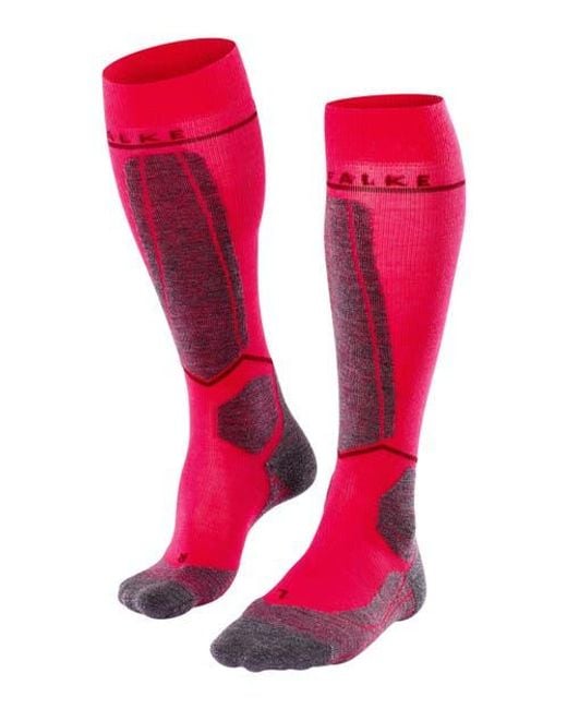 Falke Red Sk4 Advanced Compression Light Ski Socks