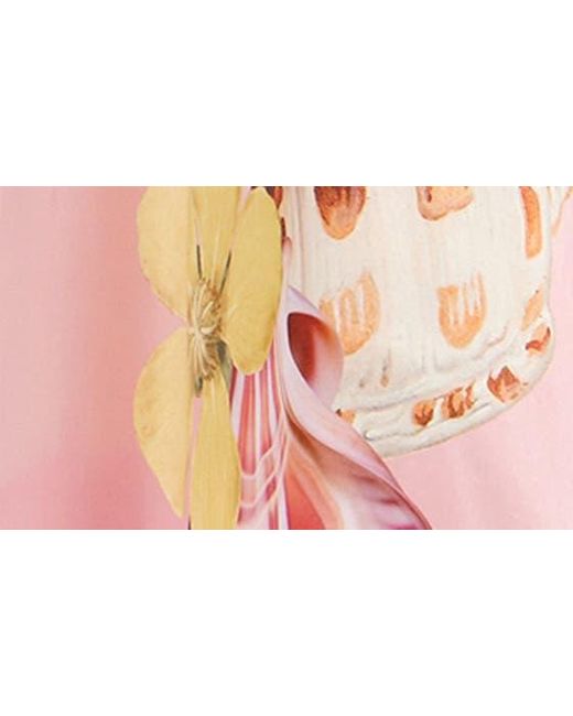 Desigual Pink Shell & Orchid Print Slipdress