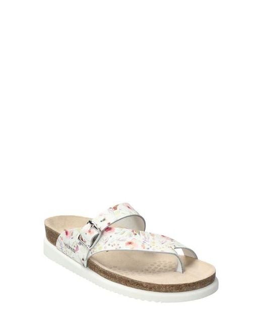 Mephisto White Helen Toe Loop Sandal