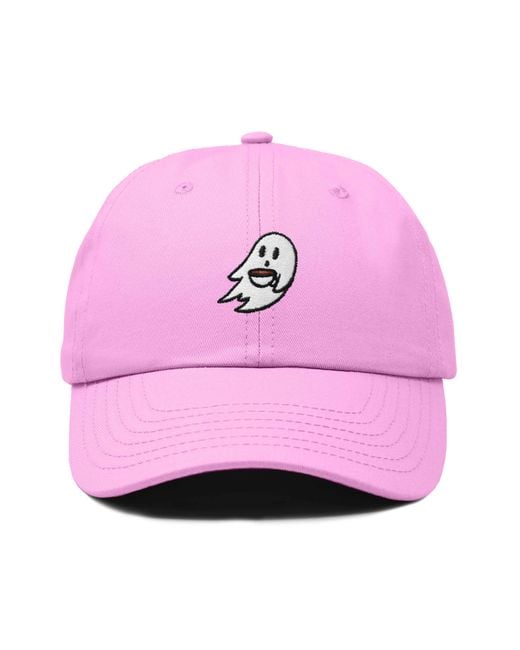 Alix Pink Coffee Ghost Embroidered Hat