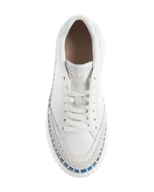 Chloé White Nama Platform Sneaker