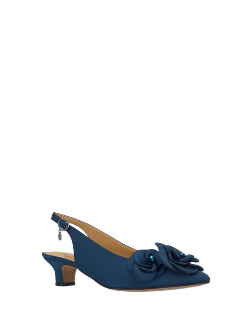 J. Reneé Blue Jozey Pointed Toe Slingback Pump