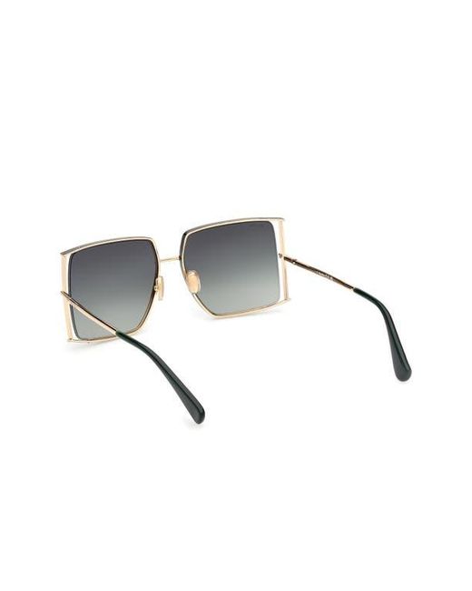 Max Mara Gray 68Mm Gradient Oversize Rectangular Sunglasses
