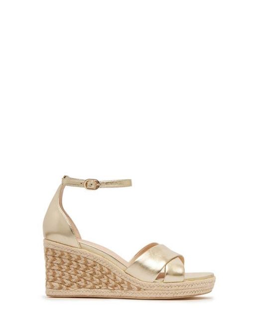 Frankie Natural Baker Ankle Strap Espadrille Platform Wedge Sandal