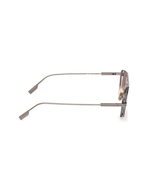 Zegna Pink 54Mm Rectangular Sunglasses for men