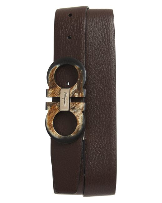 Ferragamo Multicolor Salvatore Double Gancio Reversible Leather Belt for men