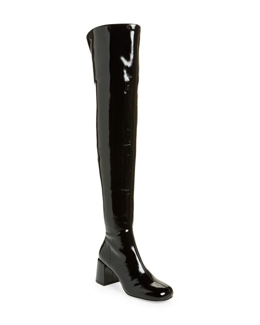 Jeffrey Campbell Black Maize Over The Knee Patent Leather Boot