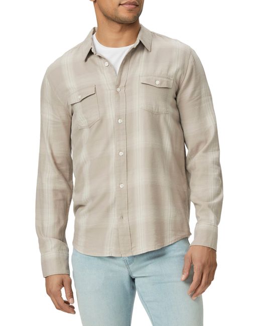 PAIGE Multicolor Everett Plaid Flannel Button-up Shirt for men