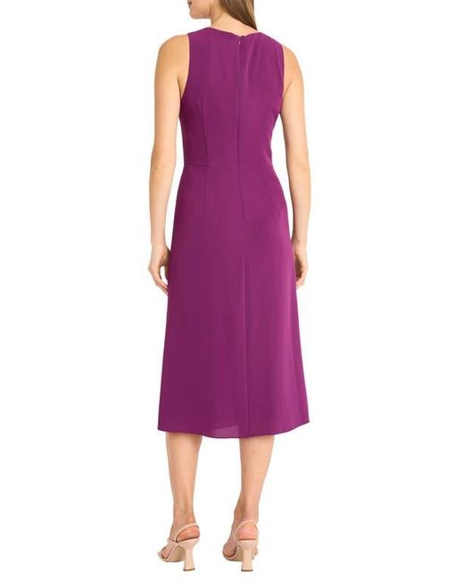 Maggy London Purple Twist Midi Dress