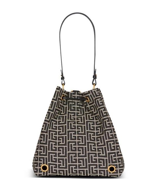 Balmain Black Pulse Monogram Jacquard Backpack