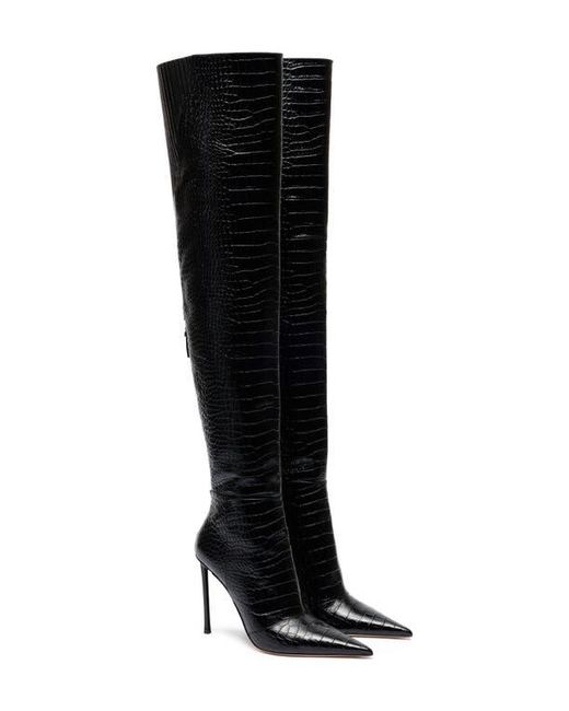 Tom Ford Black Vertigo Pointed Toe Over The Knee Boot