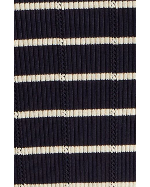 Cara Cara Blue Marina Stripe Long Sleeve Midi Sweater Dress