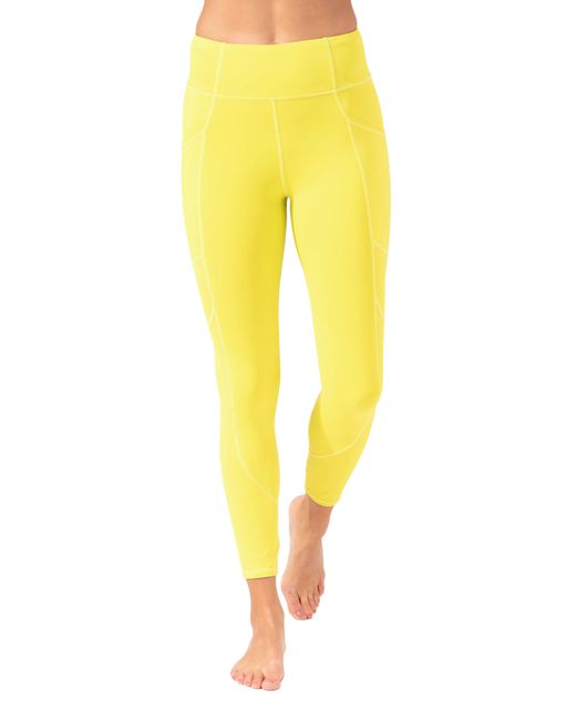 Threads For Thought Yellow Rita High Waist Pocket leggings
