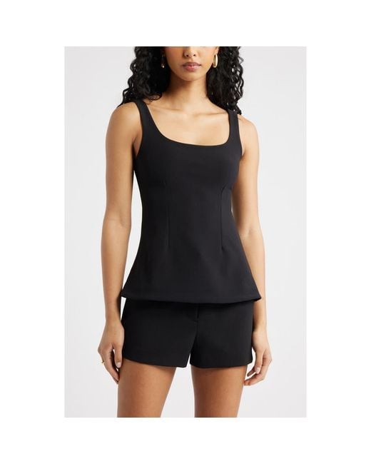 Open Edit Black Flared Tank