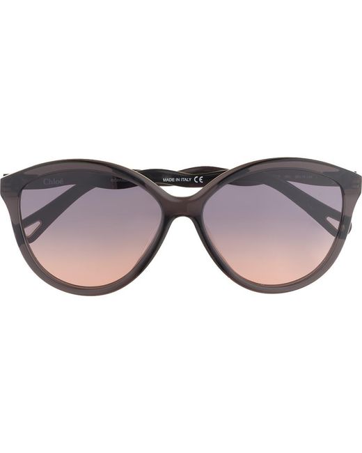 Chloé Gray 58Mm Gradient Panthos Sunglasses