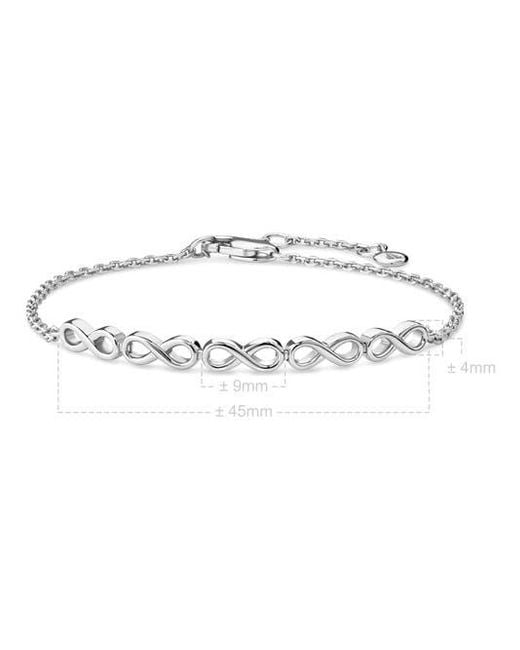 DEVATA White Infinity Chain Bracelet