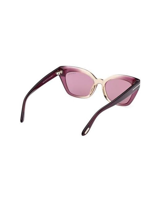 Tom Ford Pink Juliette 52Mm Cat Eye Sunglasses